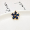 Copper stone inlay, zirconium, pendant flower-shaped, earrings, necklace, accessory, simple and elegant design, flowered