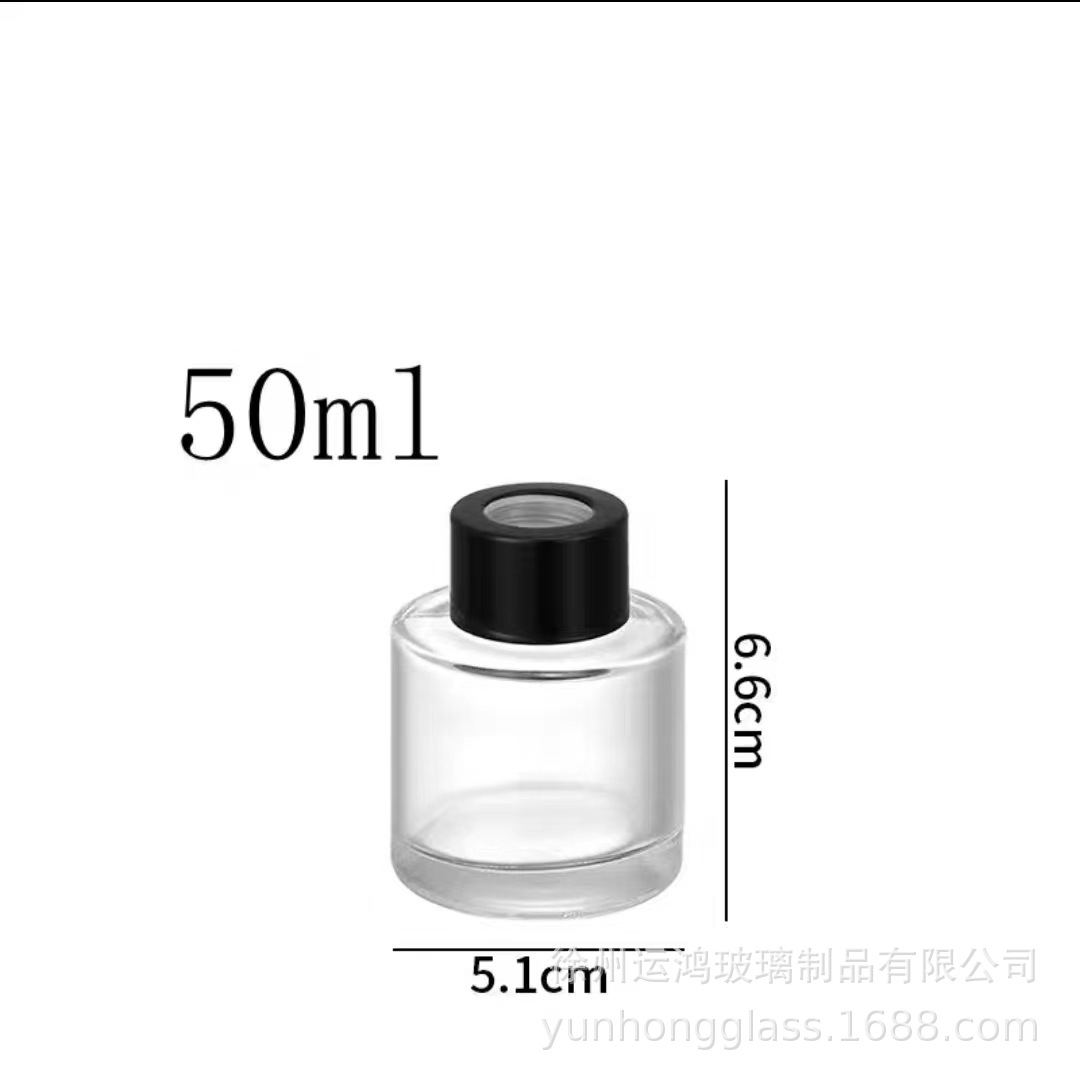 En stock botella de aromaterapia botella vacía taza de cera color botella cilíndrica color de ratán fragancia esmerilada botella vacía botella de perfume sin fuego