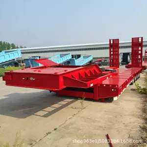 Qatlanan ön hissəli 150t 6 oxlu xüsusi alçaq platformalı ağır maşın daşıyıcı