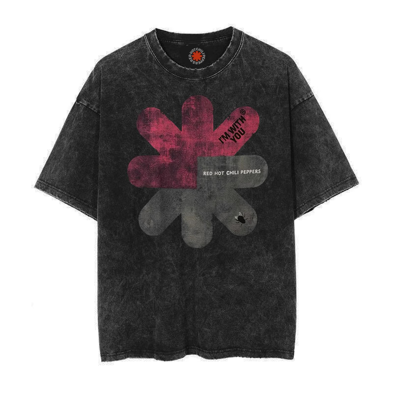 Red Hot Chili Peppers Red Hot Chili Peppers Rock Old Washed Retro Batik Short-Sleeved T-Shirt