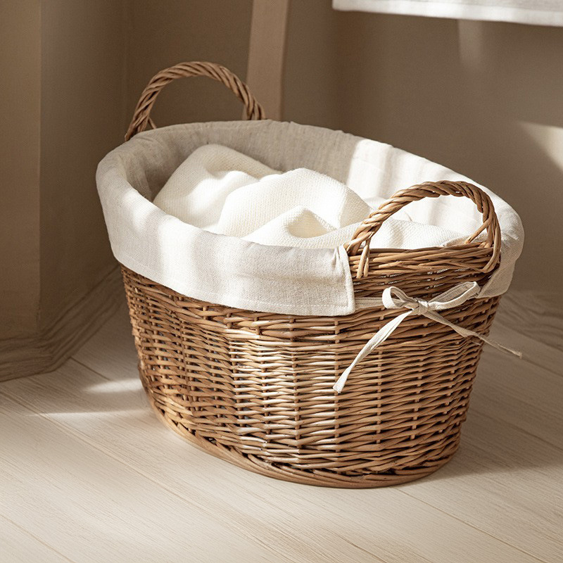Cesta de ropa sucia de mimbre, cesta de almacenamiento de ropa sucia, baño de alto valor, ropa, artefacto, almacenamiento de muñecas