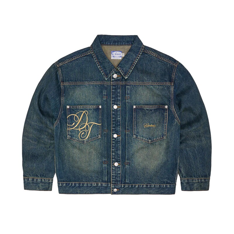 Winter New Fashion Denim Suits for Men and Women, Street Style Embroidered Lapel Buttoned Jacket and Straight-Leg Jeans
