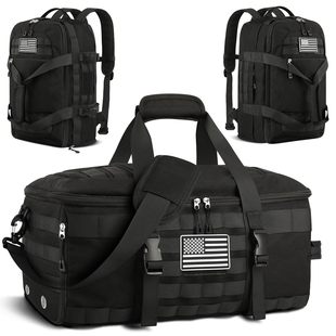 Cross-border Tactical Travel Duffel Bag with Shoes Compartment Gym Bag Universal 3-in -1 Large Capacity Multi-function Backpack