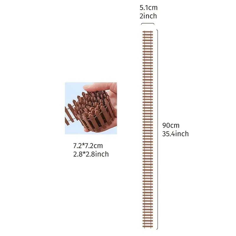 Fence, long wooden small art decoration
