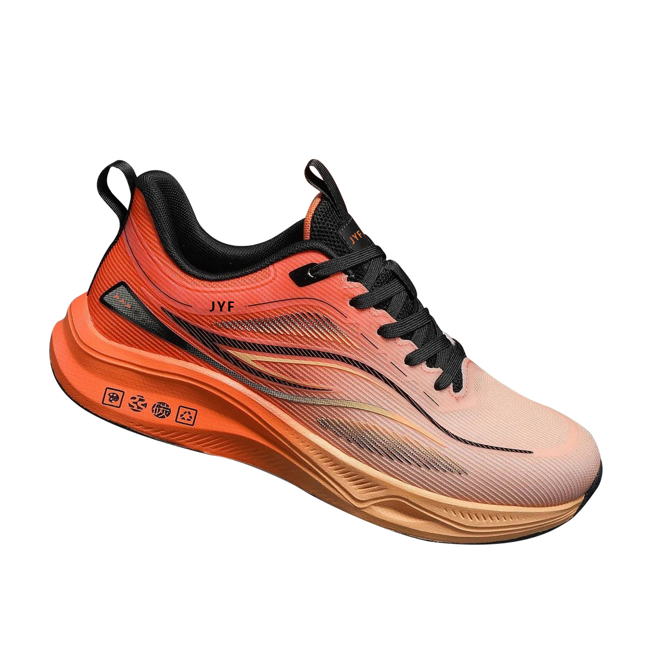 Calzado deportivo de gran tamaño para hombre, primavera de 2025, nuevo estilo, malla de suela gruesa, zapatos para correr transpirables casuales y versátiles para hombre