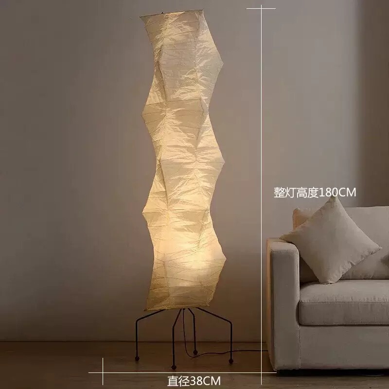 Isamu Noguchi Japanese Wabi-Sabi Style Floor Lamp for Ins-style B&Bs, Living Rooms, Bedrooms, and Artistic Lighting