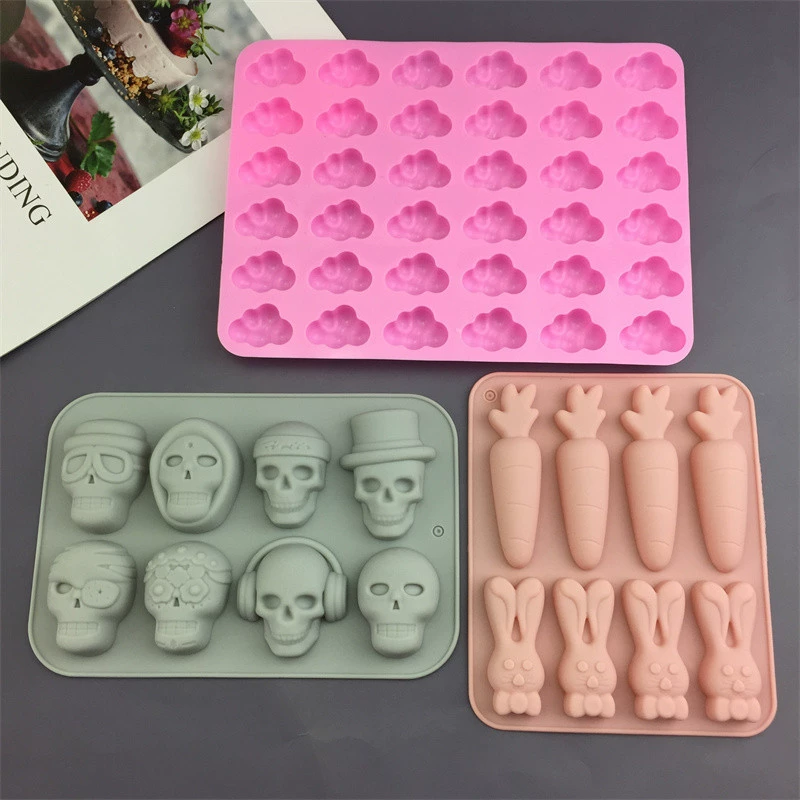 Carrot rabbit, acrylic silicone mold, 36, cloud