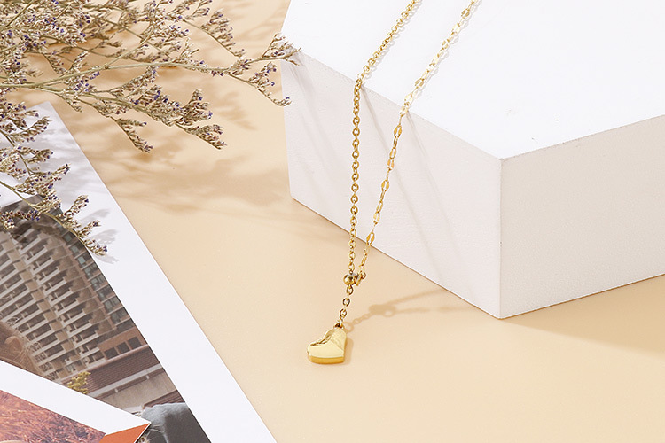 4g Weight PVD Coated Gold Plating Process 18K Gold Plated Plating Material 304 Stainless Steel Pendant Material Necklace Classification 304 Stainless Steel Chain Material Wedding, Travel Occasion 304 Stainless Steel Material Heart Pattern Women'S Gender Fashion Style Waterproof Non Tarnish Craft Gold, Silver Color PVD Coated 18K Gold Plated Heart Titanium Steel Fashion Waterproof Non Tarnish Necklace 7