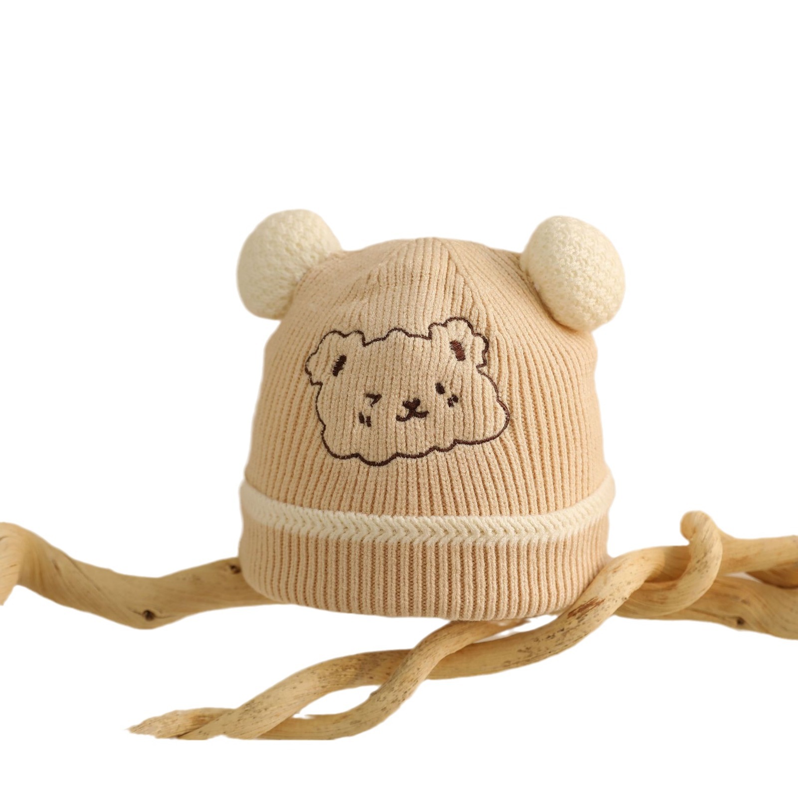 Sombreros para bebés otoño y invierno, sombreros calientes para bebés, sombreros de punto a prueba de viento de primavera y otoño, nuevos sombreros para oídos de oso