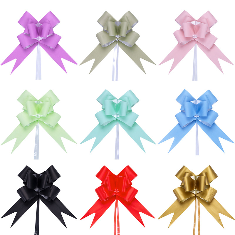 祥晖礼品包装素色拉花单面印刷素雅手拉花圣诞节日婚车蝴蝶结花