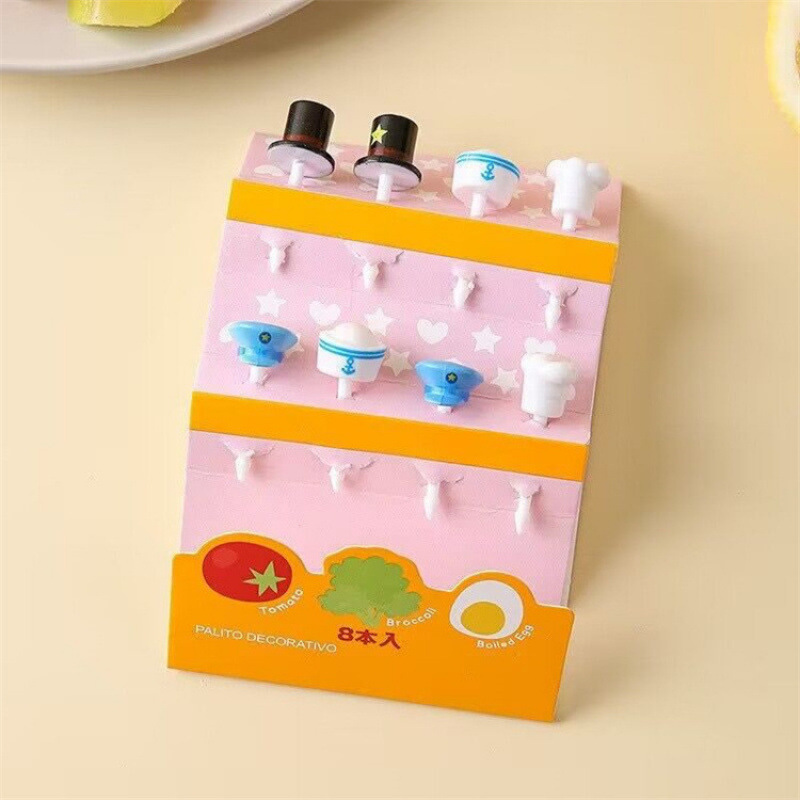 Japón hogar dibujos animados horquilla de fruta creativa para niños animales lindos horquilla de fruta de plástico set Bento stick