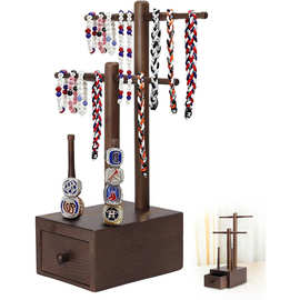 新款木制棒球戒指支架垒球戒指展示木架桌面手链饰品展示架