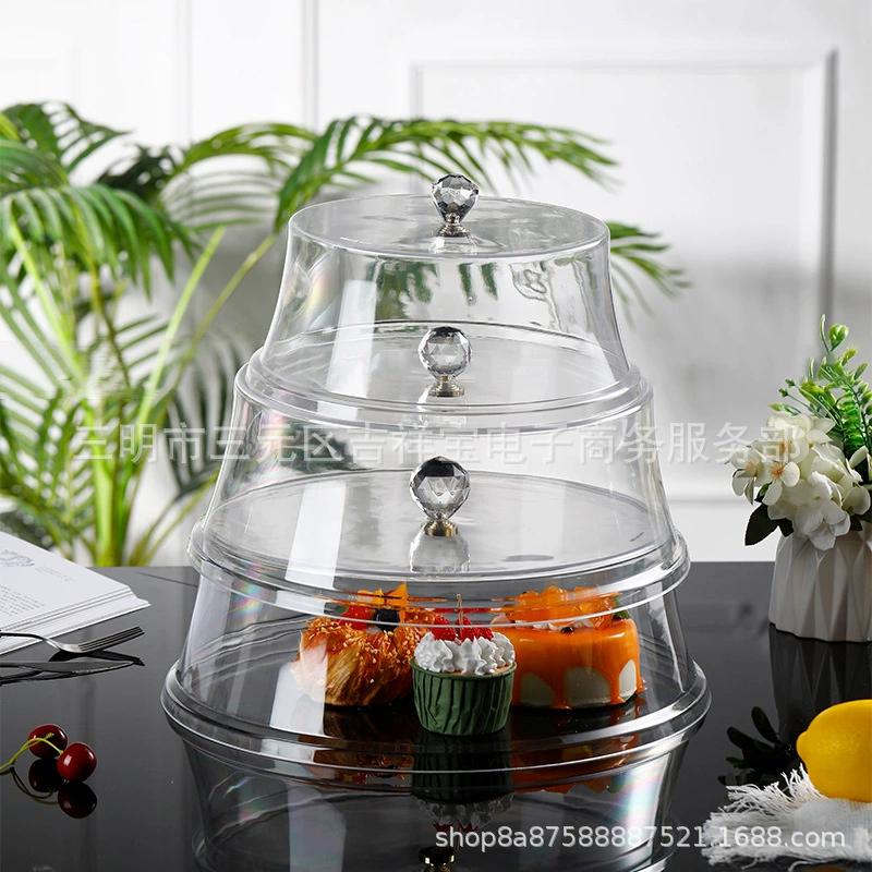 Акрил торт чехол для отеля хлеб пылезащитный чехол для защиты от насекомых Обеденный стол прозрачный пищевой чехол для еды