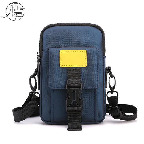 Cross-border new product men's crossbody bag outdoor casual men's shoulder bag fashion mobile phone bag waist bag printed logo wholesale