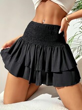 A 82555 Floral Print Ruffle Skirt ��Ҷӡ����ȹ ŷ���羳