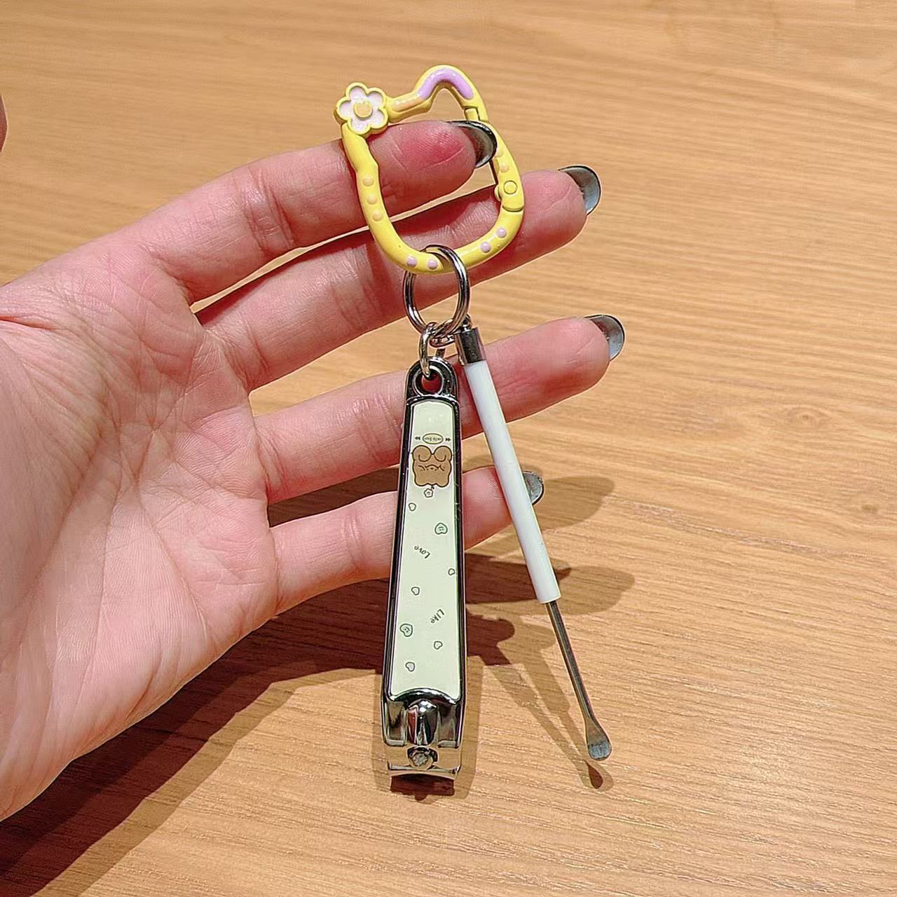 CL32小熊创意套装情侣高颜值指甲刀钥匙扣可爱少女钥匙链心包挂件