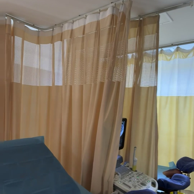医用隔帘布 高精密阻燃加厚隔断帘子 医院病床隔帘阻断推拉医用帘|undefined