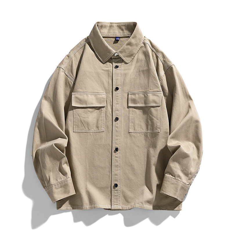 MT - 2362 camisa de alta calidad de datos pesada de moda de algodón lavado con agua