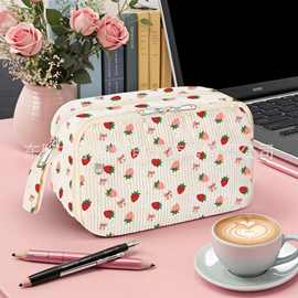 跨境新品Cute Pencil Case独角兽笔袋大容量可爱文具盒感铅笔布袋