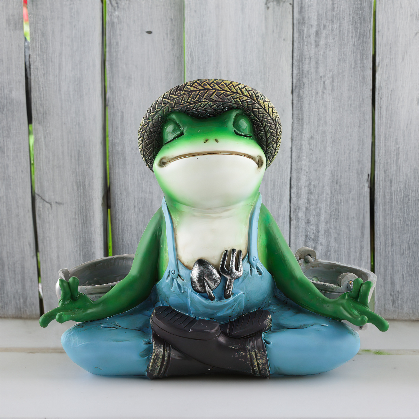  New Products Meditation and Meditation Frog Flower Pot Home Balcony Courtyard Garden Fleshy Green Planting Frog Bonsai Ornaments
