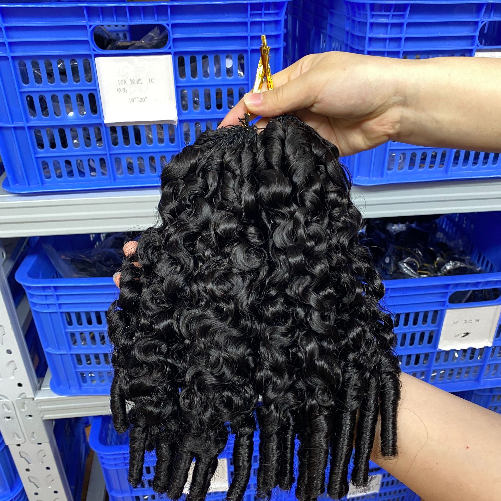 Extensiones de cabello de ganchillo con plumas, cabello humano real, cabello humano con nudos milagrosos, cabello humano para crochet.