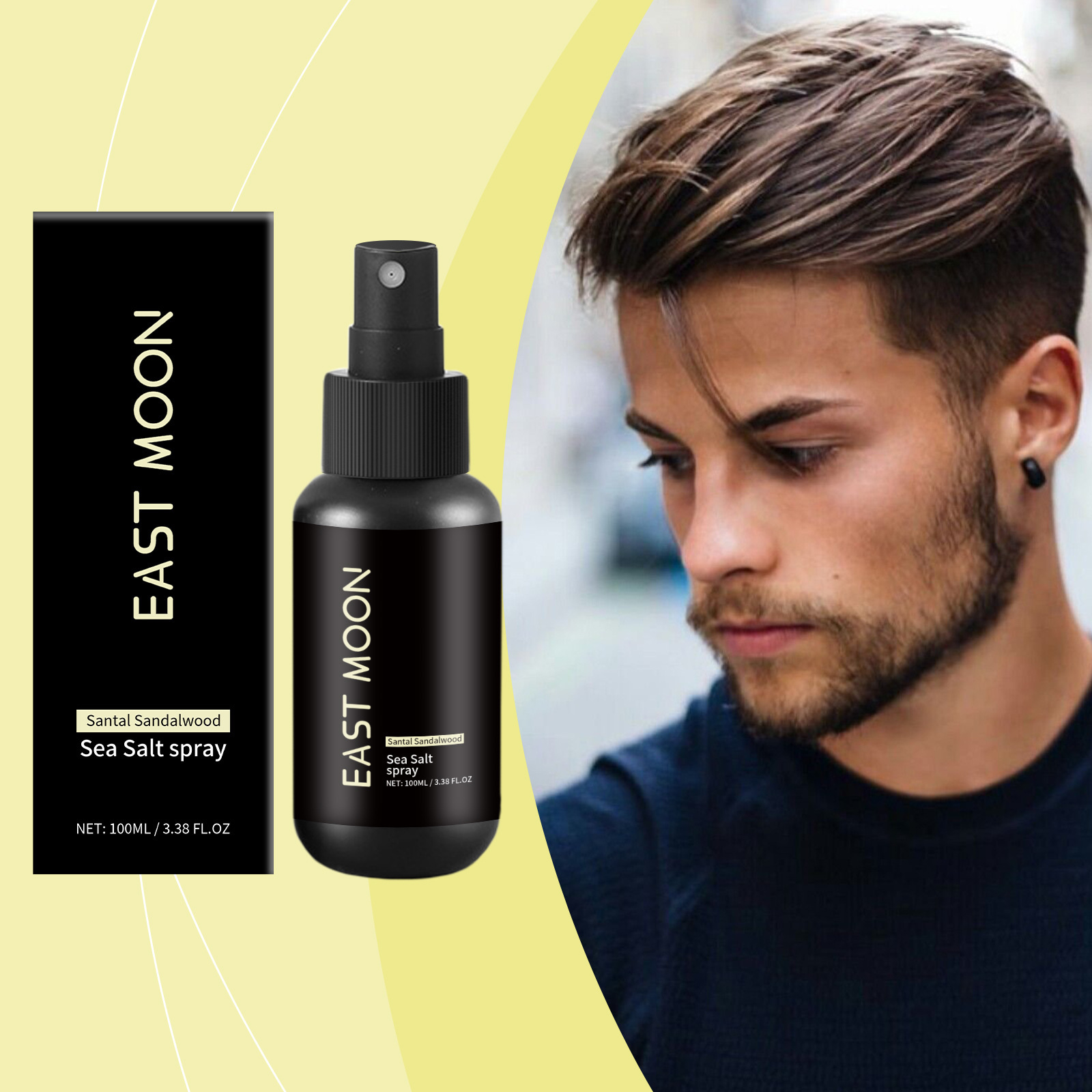 East Moon Hair Sea Salt Styling Spray Easy and Stylish Styling Hair Volumizing Care and Styling Spray