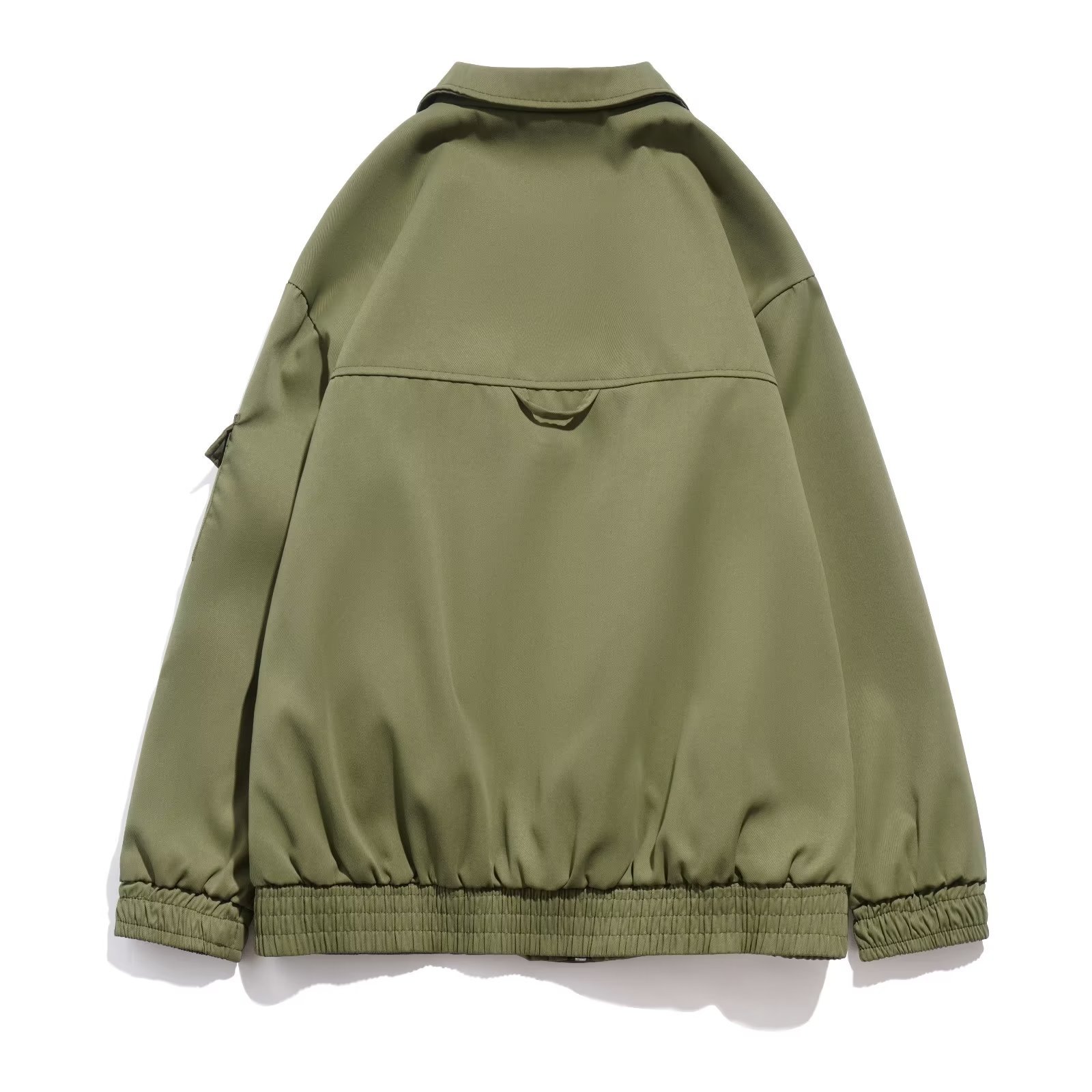 Chaqueta de trabajo de aviador retro americano, chaqueta de béisbol con etiqueta de marca de moda ins para hombre, chaqueta de solapa suelta de primavera y otoño