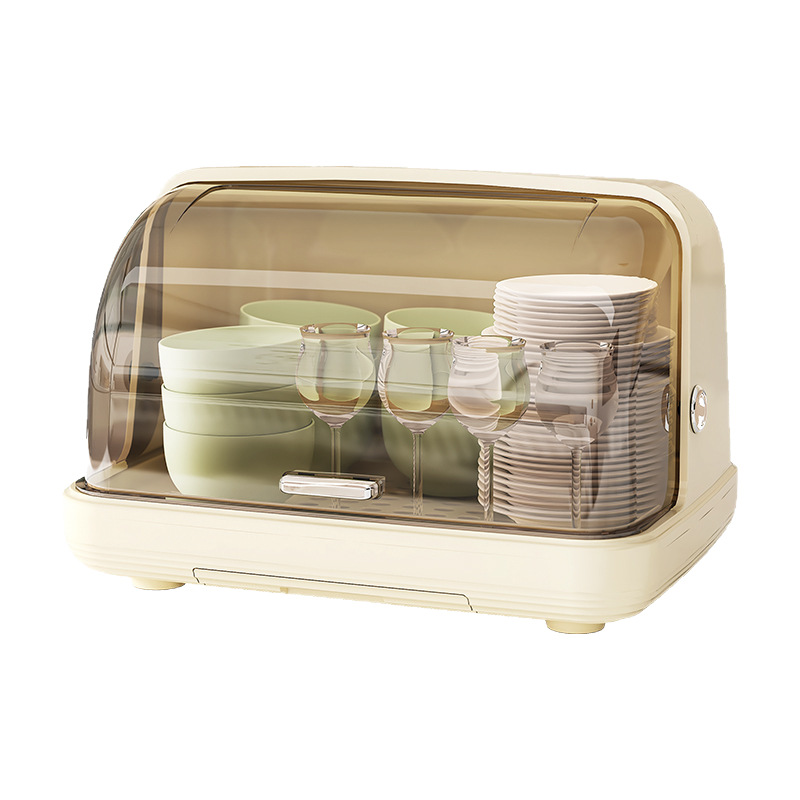 Caja de almacenamiento para biberones de bebé, caja de almacenamiento a prueba de polvo con cubierta, estante de secado para platos de bebé, taza de agua, estante de drenaje