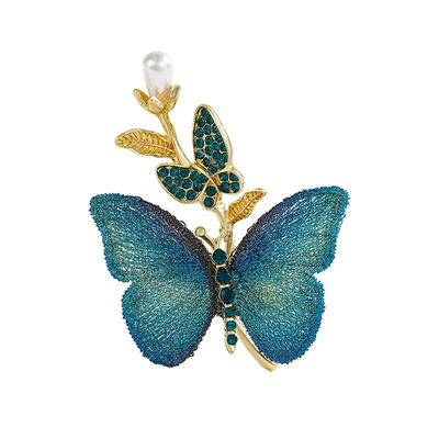 Cross-Border Light Luxury Diamond-Encrusted Butterfly Enamel Brooch, Elegant and Exquisite, Various High-End Decorative Brooches and Accessories (Yaxa sancaqları) - sxz1317