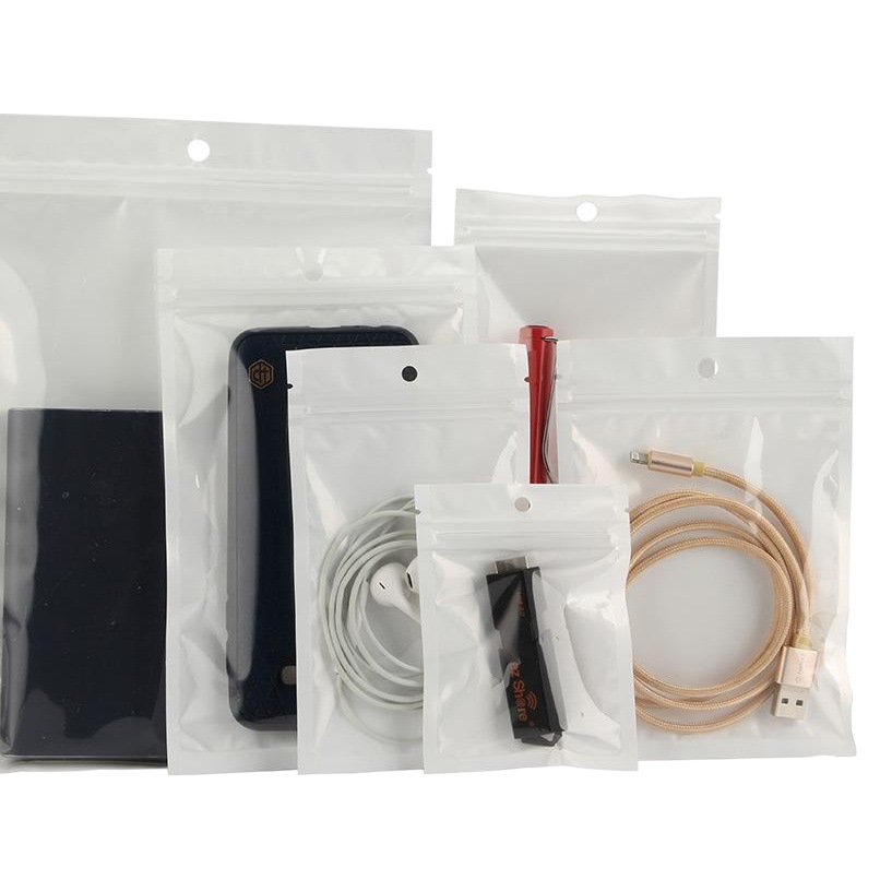 Película de perlas Yin y Yang bolsa de hueso bolsa de plástico translúcido cáscara del teléfono móvil bolsa de embalaje accesorios digitales artes de pesca joyería ziplock bolsa