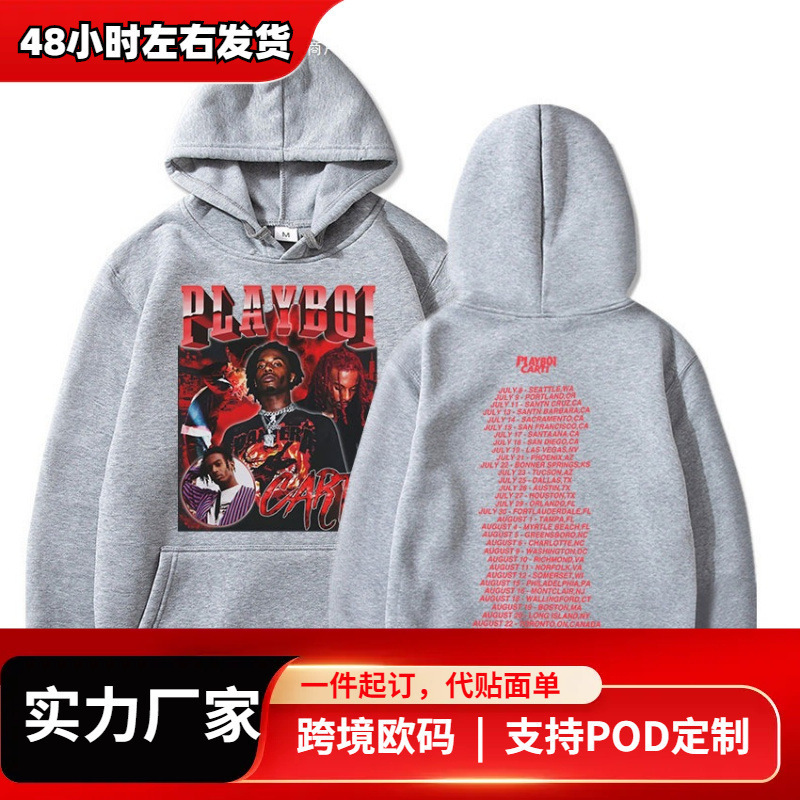 【Cross-Border European Code】2025 New Model Independent Rapper Playboi Carti Hoodie Replica