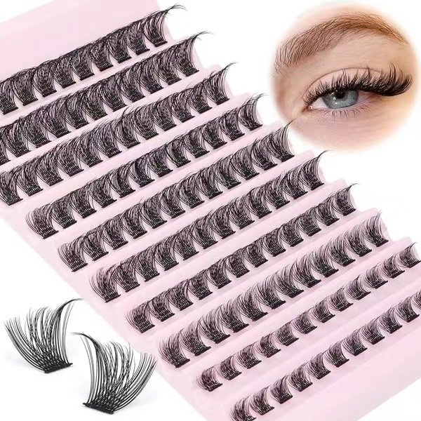 Xj3 Segmented Eyelashes, Amazon European and American Style, Thick, Curled, and Long