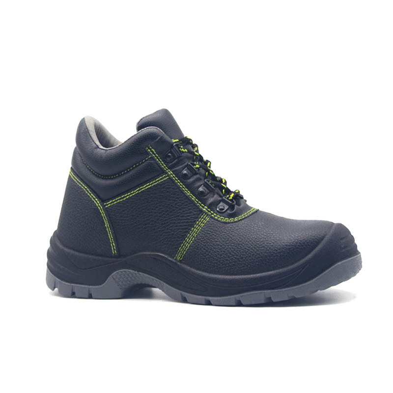 牛皮基础款劳保鞋中帮防砸防刺穿耐油双密度PU注塑 safety shoes
