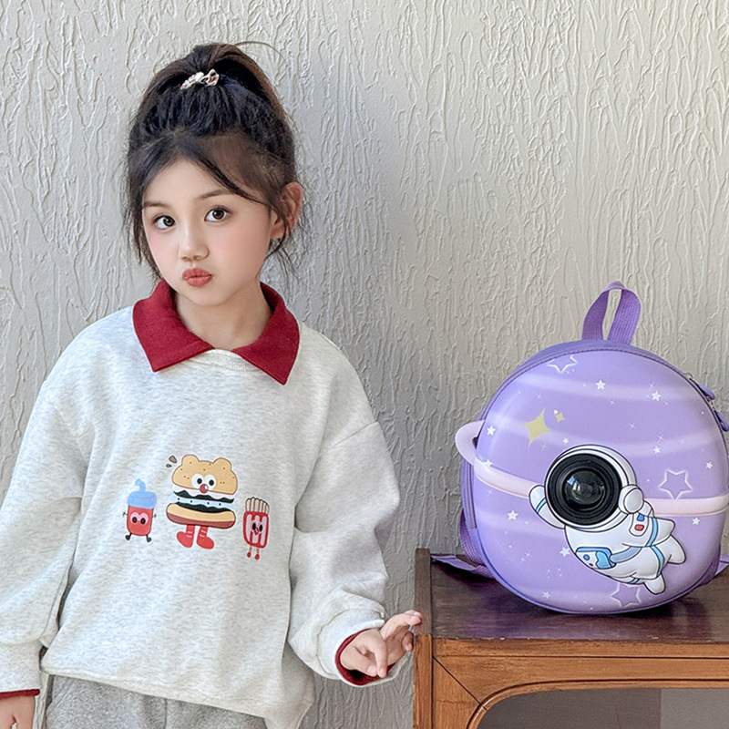 Cartoon astronauta mochila infantil jardín de infantes niños lindos niñas mochila preescolar 3 años mochila 5 años