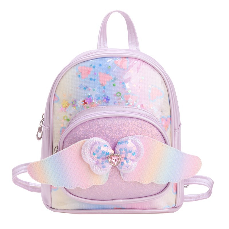 Jardín de infantes mochila de bebés lindas alas pequeñas arcos mochilas de niños y niñas esquinillas amor mochilas de moda