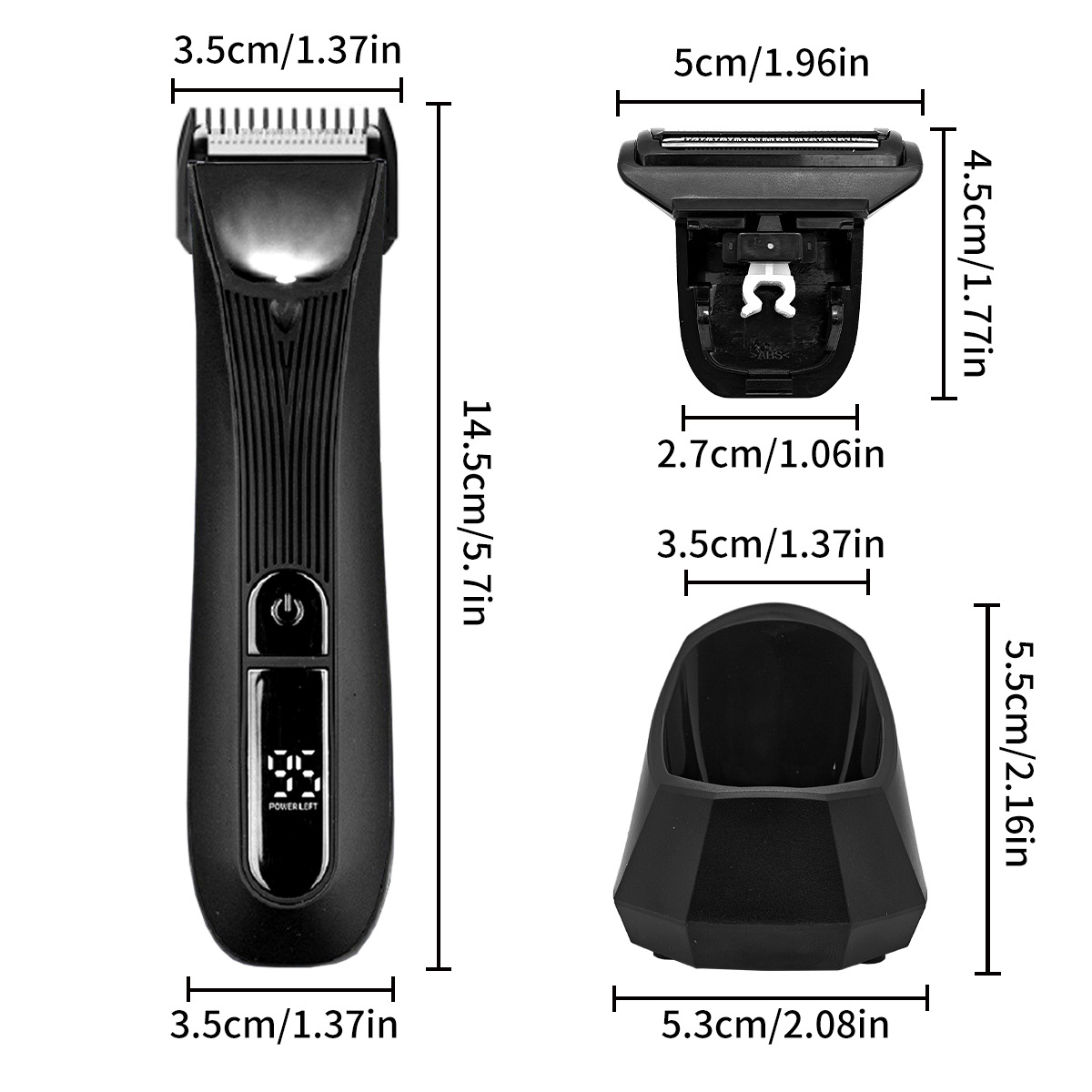 La nueva afeitadora para hombres de Amazon muestra la potencia de la cortadora de vello corporal de las axilas íntimas recargables image 3