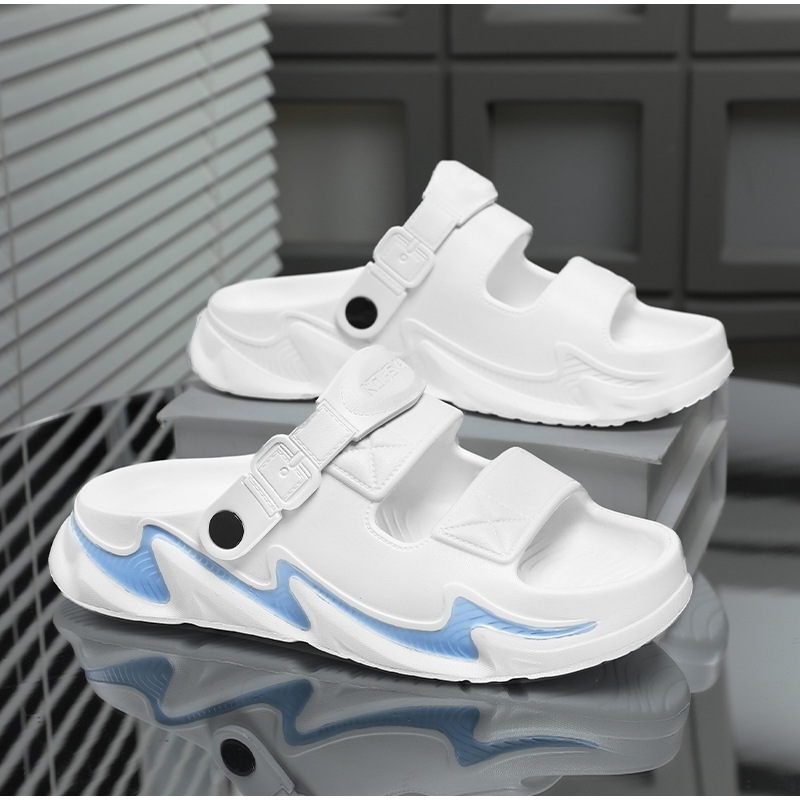 Nuevas sandalias de primavera y verano al aire libre, zapatillas de hombre transpirables de doble uso, suela gruesa, deportes y ocio, zapatos de playa antideslizantes, ropa exterior para hombres