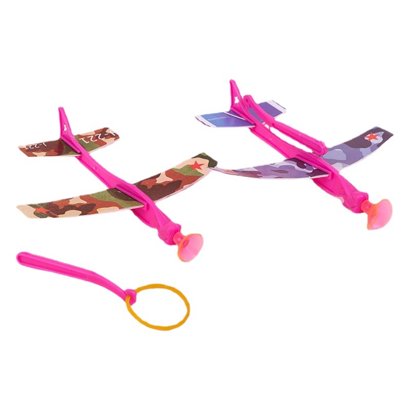 Catapulta Aviones de montaje de juguetes de bombardero entre padres e hijos con manos pequeños aviones regalos de jardín de infantes empujan pequeños regalos