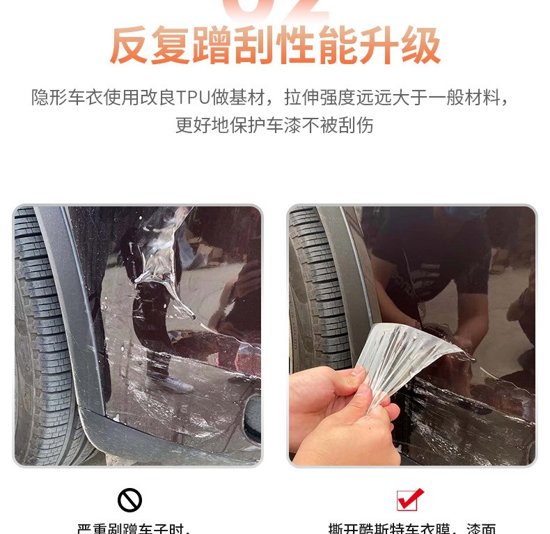 Factory Direct Sales of Full Rolls of Car Paint Protection Film, Invisible Car Wrap, Anti-Scratch Transparent Film, Full Car Rhino Skin Tpu