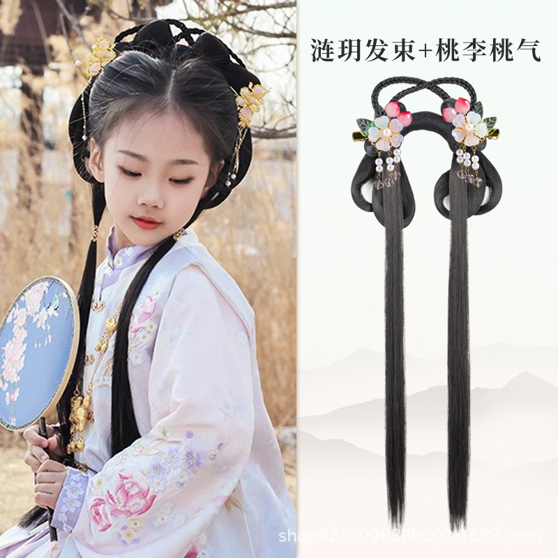 Lianyue 헤어 번들 복숭아 매화 가스 헤어 액세서리 한 쌍