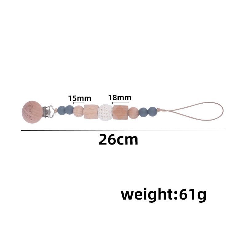 Bebé creativo suministros Haya elefante chupete clip Beech beads chupete cadena de juguete teether Amazon nuevo