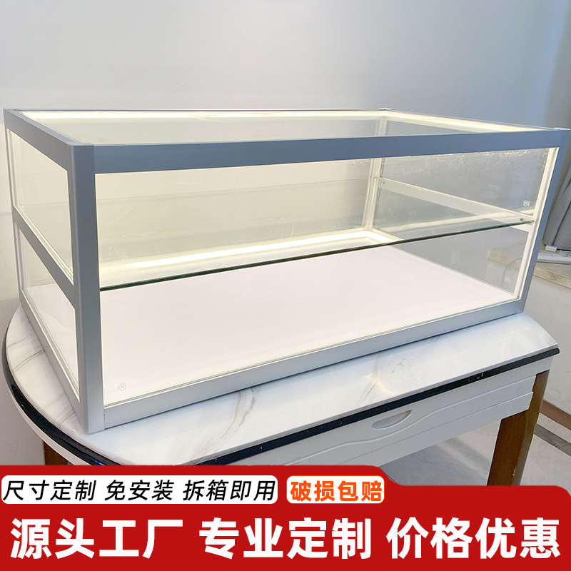 面包柜吧台玻璃柜蛋糕烘焙咖啡店展示柜甜品小型台面柜收纳陈列柜