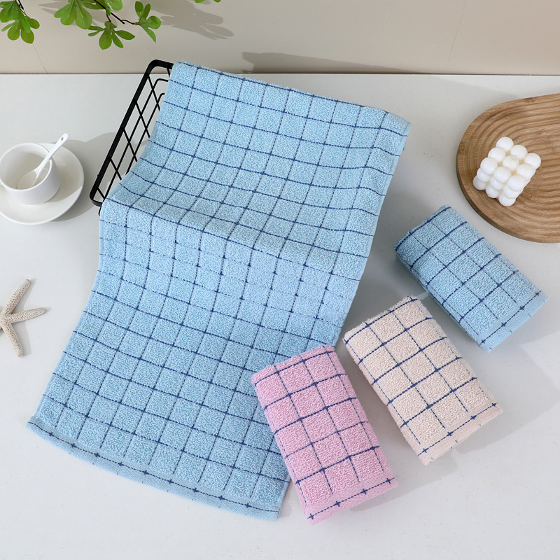 Toallas de algodón puro en existencia, venta al por mayor, suaves, absorbentes, gruesas, para el hogar, protección laboral, toallas faciales de poliéster y algodón, toallas de regalo, totalmente de algodón.