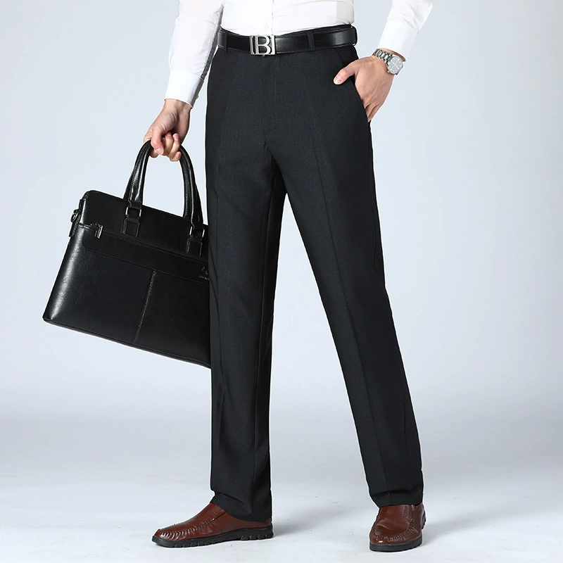 Прямые весенне-летние новые повседневные свободные прямые брюки для пап брюки с высокой талией мужские хлопковые повседневные брюки