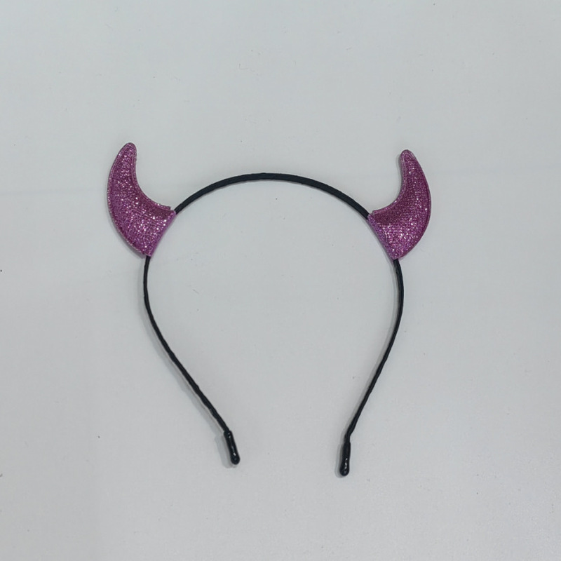 ハロウィンクリスマスパーティーダンスパフォーマンスヘアアクセサリー白い羽の天使のリングヘッドバンド悪魔の角ヘッドバンド|undefined