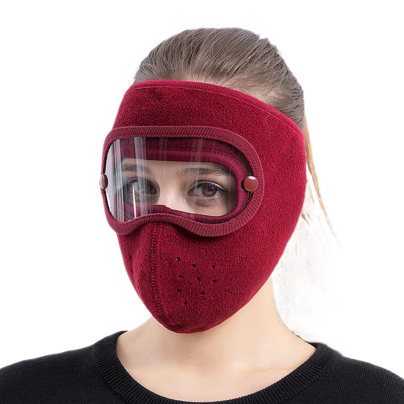 9123 Autumn and Winter Warm Mask Polar Fleece Cycling Windproof Hd Goggles Anti-Fog Mask for Cross-Border