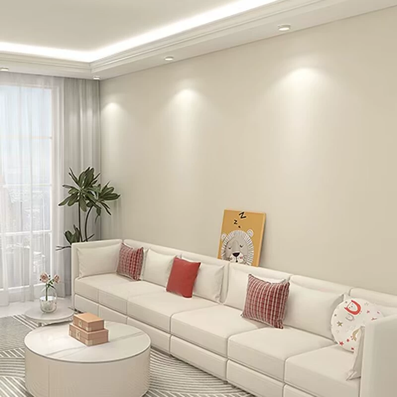 Простая современная простая бесшовная настенная ткань оптом гостиная спальня фон стены кремовый стиль легкий роскошный производитель настенной ткани