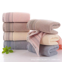 纯棉32股毛巾家用柔软吸水洗脸巾素色加厚刺绣logo美容院团购批发