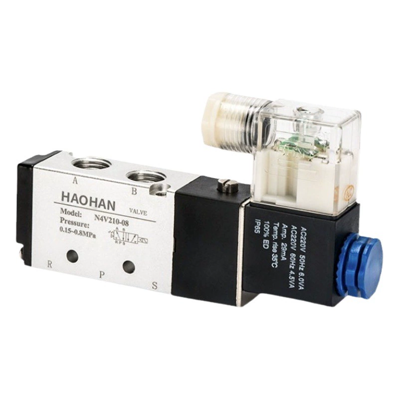 Электромагнитный клапан Airtac 4V210-08/310-10, реверсивный клапан, 24В/220В, двухпозиционный, пятиходовой, 12В, электромагнитного типа