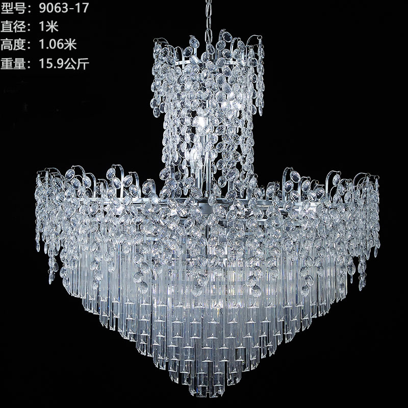 Lámparas de araña de cristal para decoración de salones de boda en hoteles, iluminación decorativa de hierro para techos, luces de escenario, accesorios para bodas. image 10